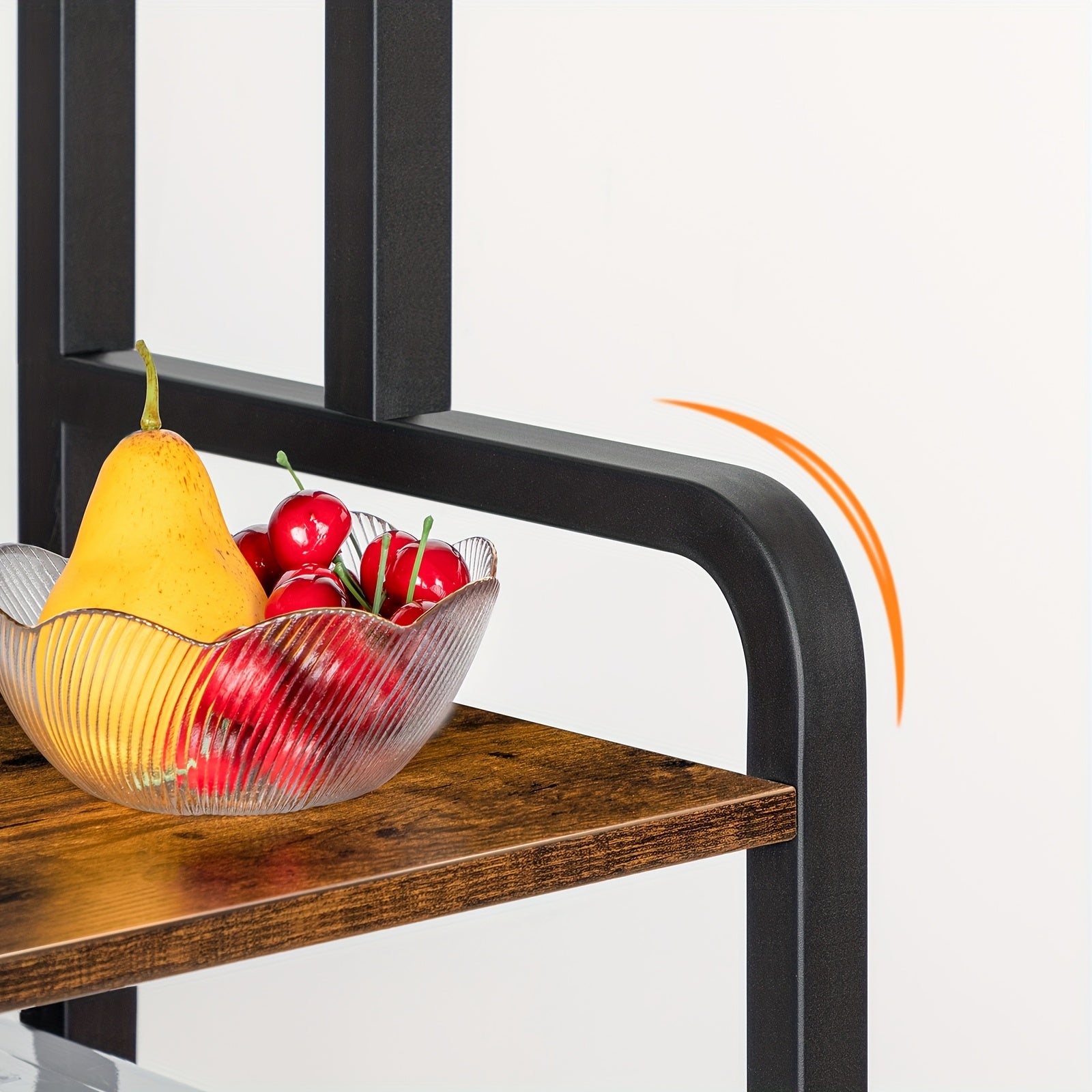 Vertical Rack with Power Outlet, Baker's Rack for Kitchen with Storage, 68.1 Inch Height Microwave Stand with 4 S-Shaped Hooks, 7-Tier Kitchen Storage Shelf Rack, Coffee Bar, for Kitchen, Living Room, Rustic Brown