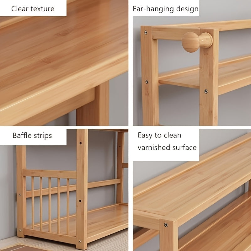 1pc 3-Tier Minimalist Desktop Bookshelf | Home Dorm Desk\u002F Office Workstation\u002F Bay Window Simple Storage Rack Narrow Space-Saving Shelf Suitable for Bedroom, Study Room, Office