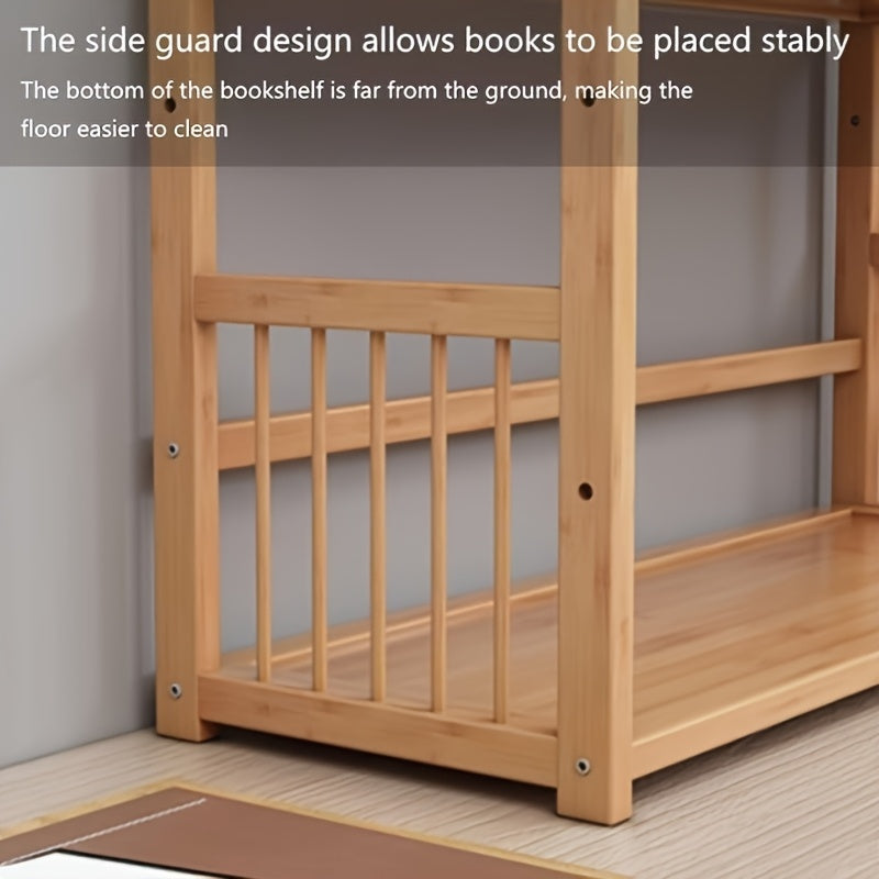 1pc 3-Tier Minimalist Desktop Bookshelf | Home Dorm Desk\u002F Office Workstation\u002F Bay Window Simple Storage Rack Narrow Space-Saving Shelf Suitable for Bedroom, Study Room, Office