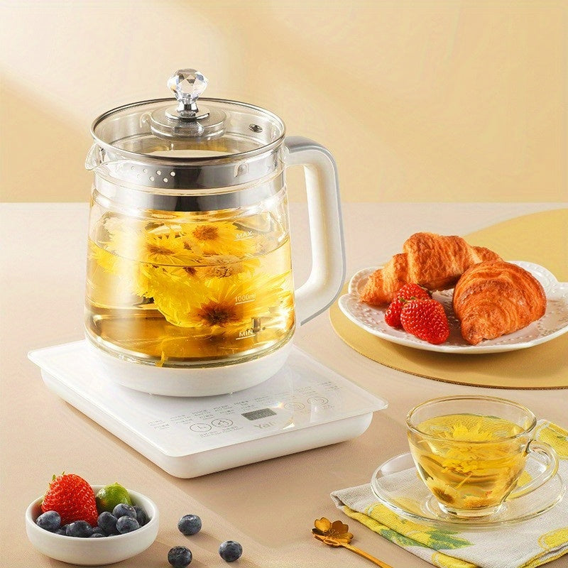 1.8L\u002F60.87oz Yalulu Electric Kettle, Health Kettle, Thickened Glass Kettle, 18 Functions, Removable Filter, Multifunctional Kettle, 110-130V, US Plug