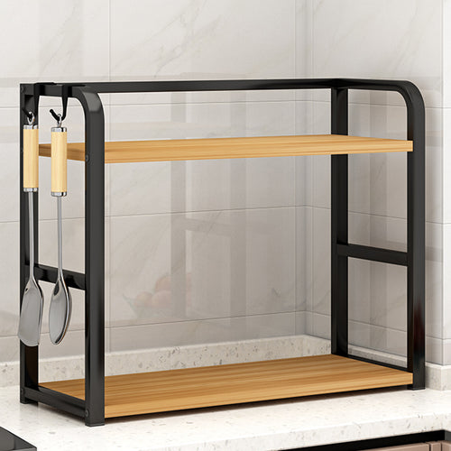 1pc 2-Tier Metal Countertop Storage Rack - Space-Saving Vertical Organizer for Condiments, Coffee, Tea, Cups And Mugs - Durable Kitchen And Dining Room Shelf, Kitchen Rack, Stylish Modern Design, Robust Construction, Minimalist Design