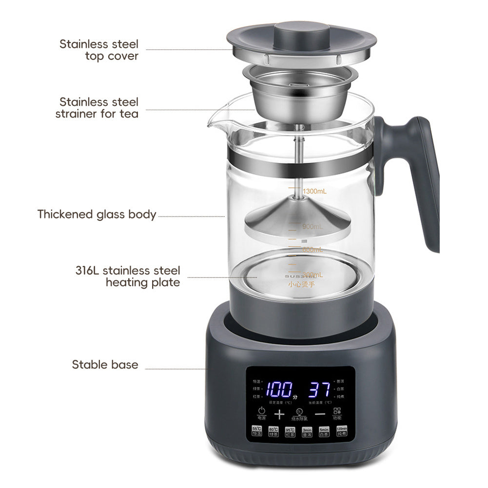 AU Plug Full-Automatic Steam Tea Maker Modern Electric Wellness Teapot Intelligent Temperature Control Household Office Desktop Tea Brewer Set